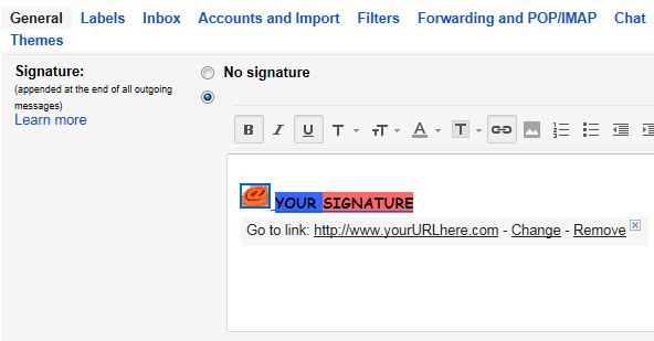 Add Signature in Gmails
