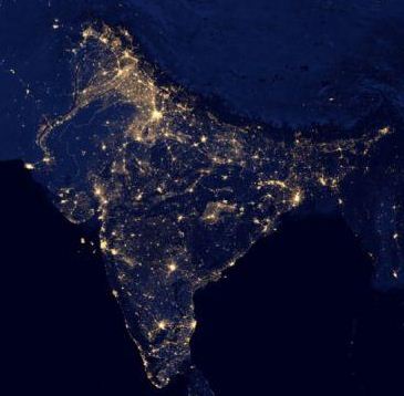 India at night