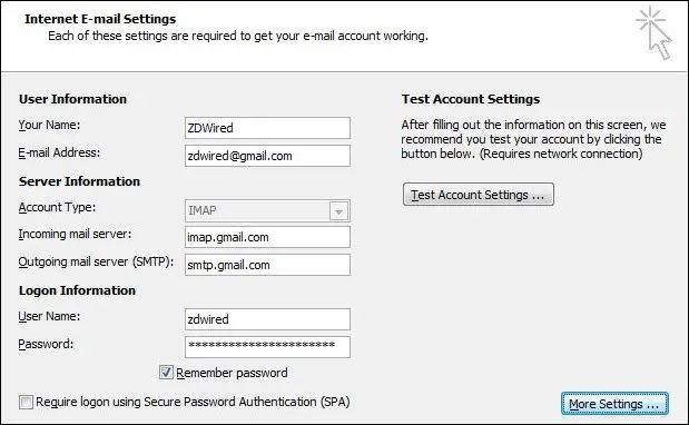 E-mail client setup 2 1
