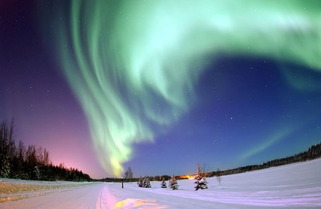 Northern Lights at north pole