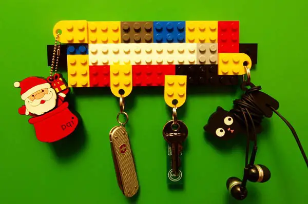 colorful lego key hanger