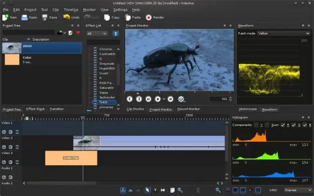 kdenlive free video editor for Linux and Mac OS X