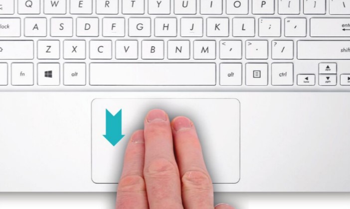 desktop view touchpad gesture
