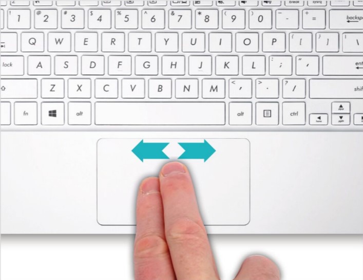 horizontal scroll using touchpad