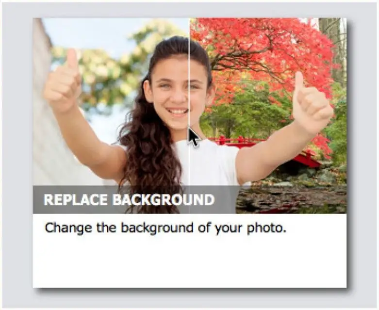 Replace background in Photos