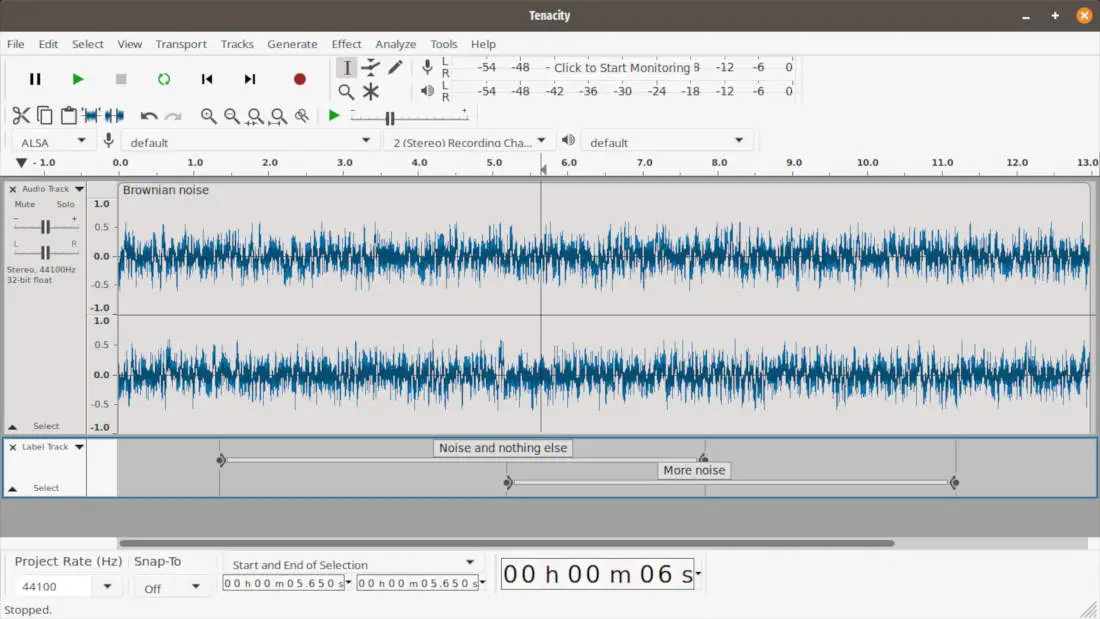 Tenacity audio recorder editor