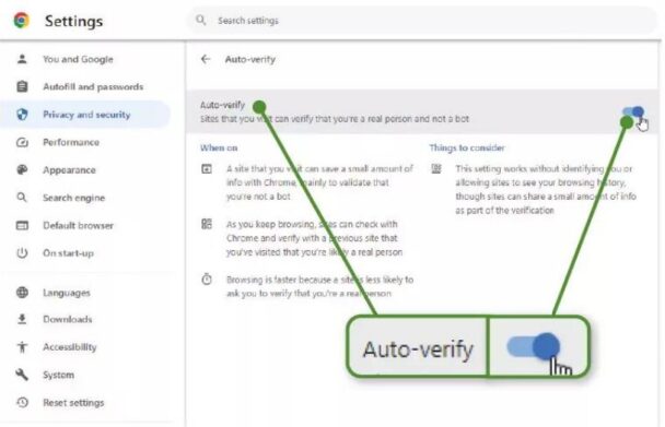 Chrome Auto Verify