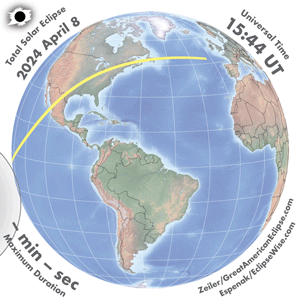April 8 2024 total solar eclipse path