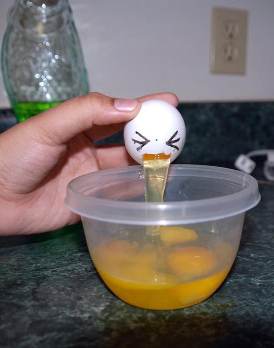overly uneasy egg