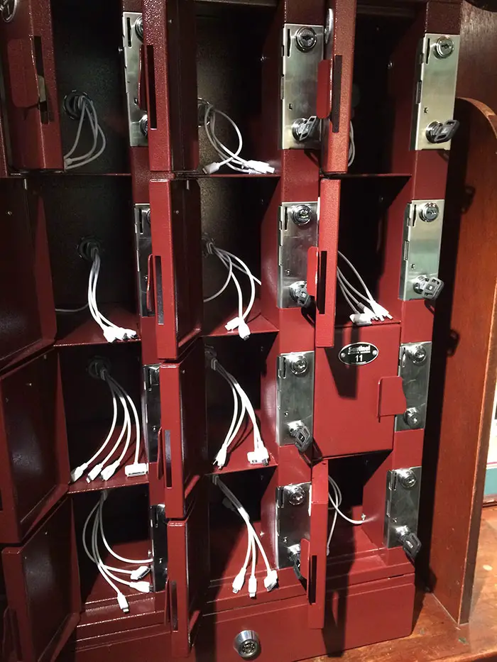 A Bar Rents Lockers To Charge Phones