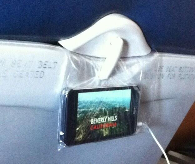 A Plastic Bag To Turn Your Seat Into A Screening Room