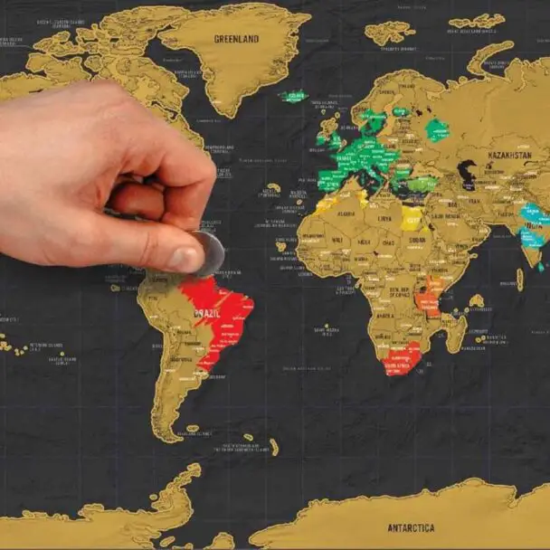 A World Map To Scratch Off The Countries You've Visited