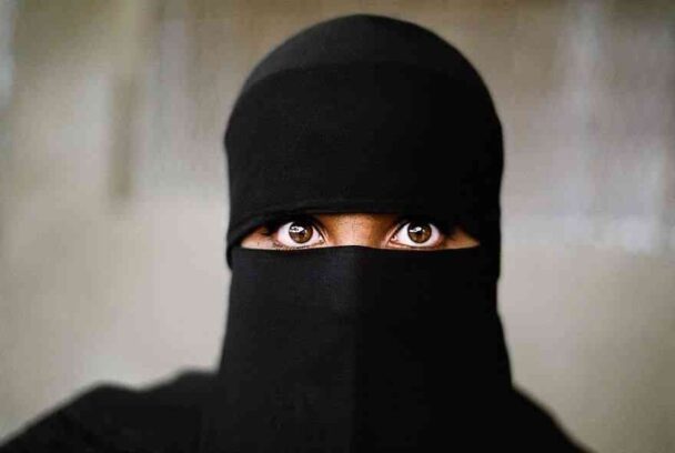 Eyes That Can Talk. A Muslim Woman Wearing A Hijab