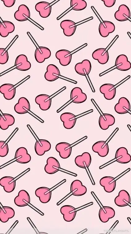 Heart Popsicles wallpaper for girls