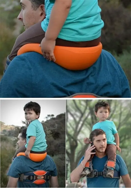 Ideal seat for men who carry their children on their shoulders 