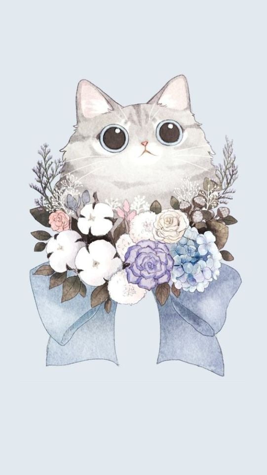 Kittens wallpaper - a romantic cat bouquet