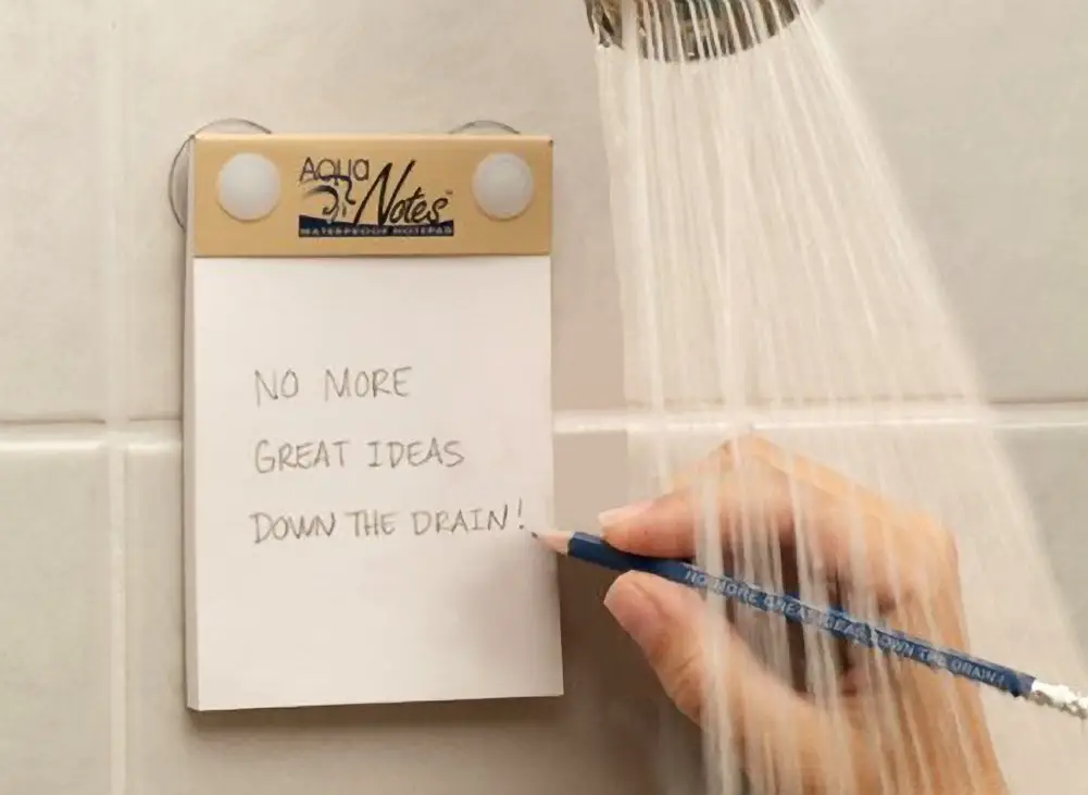 Notepad To Jot Down Your Ideas During The Shower