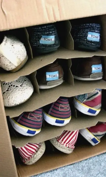 Organizing Closet - Shoes in Boxes