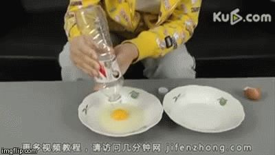 Separate The Yolk From The White With A Plastic Bottle