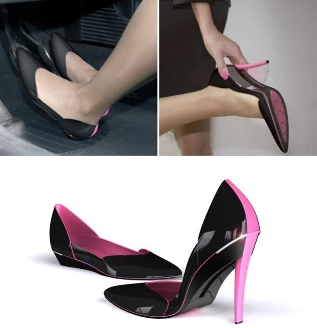 Shoes that have their heels removed 