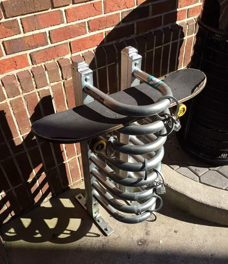 Skateboard Parking At A High School