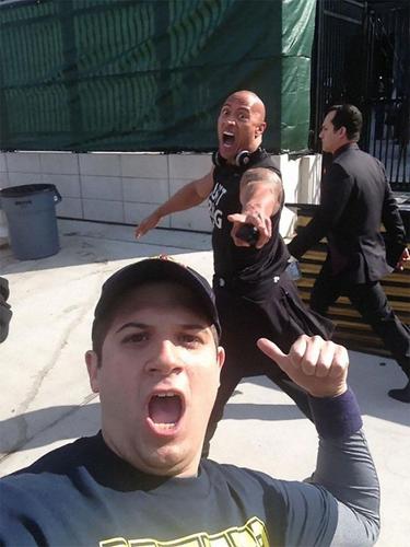 When The Rock photobombs a fan