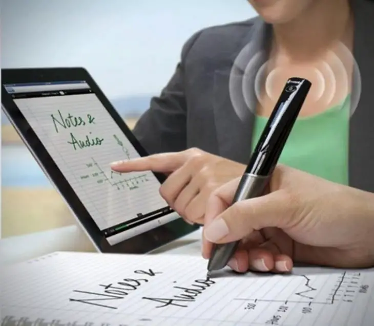 Wi-Fi pen that everything you write on paper appears on a tablet 