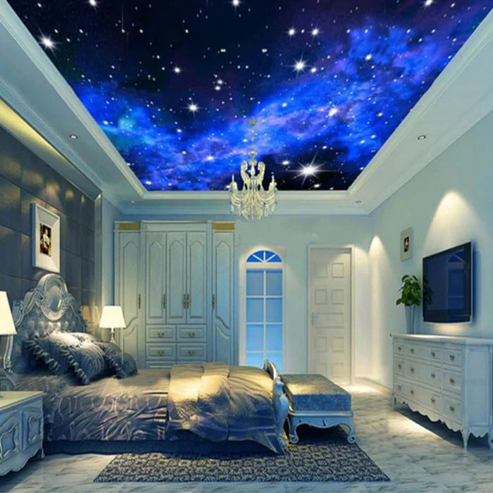 Amazing Night Sky Stars Roof Wallpaper