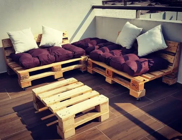 Furniture made with pallets