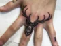 Animal's Face Fingers Tattoo