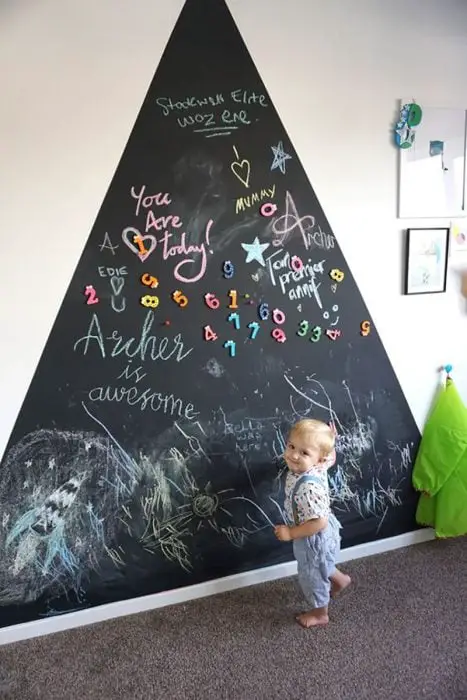 Baby chalkboard wall 