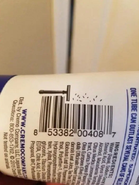 Barcode Shaving Cream