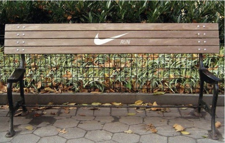 Bench with Nike logo in a square 