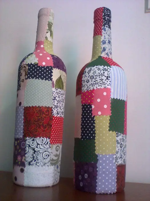 Bottles with fabric