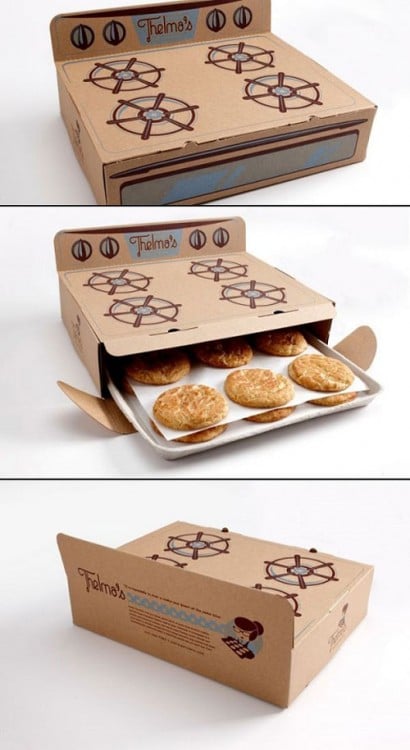 Box of baked cookies 
