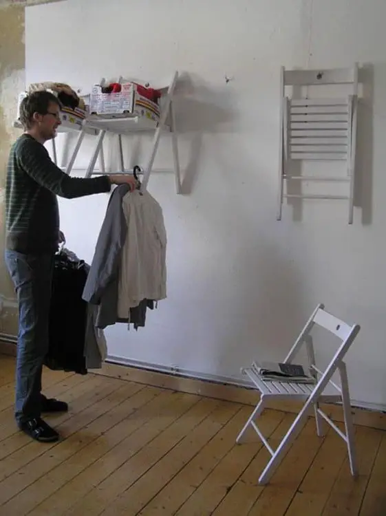 COAT RACK MADE WITH CHAIRS
