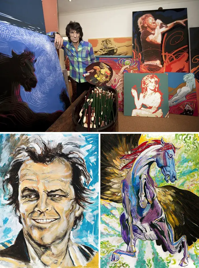 Celebrities with their Paintings