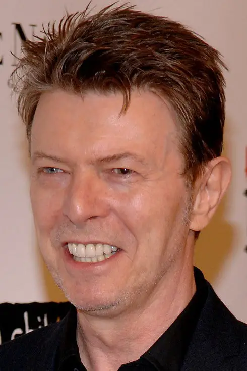 David Bowie with white teeth