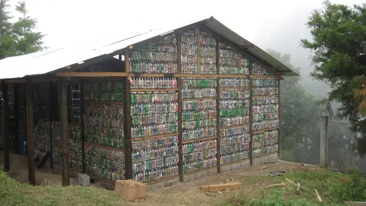 Home made from recycled bottles