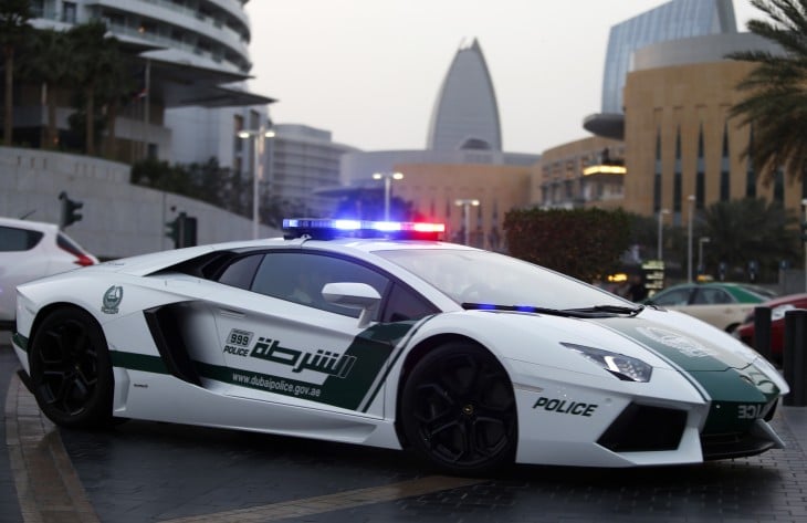 Lamborgini as a patrol of the Dubai Police 