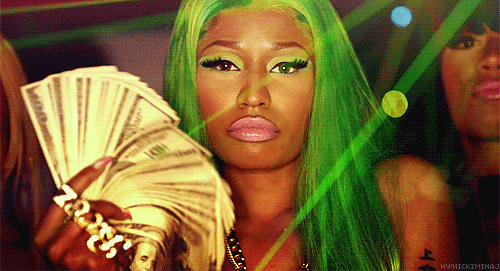 Nicki Minaj Fanning The Money