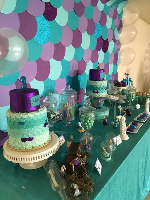 Party decoration using Mermaid Wall