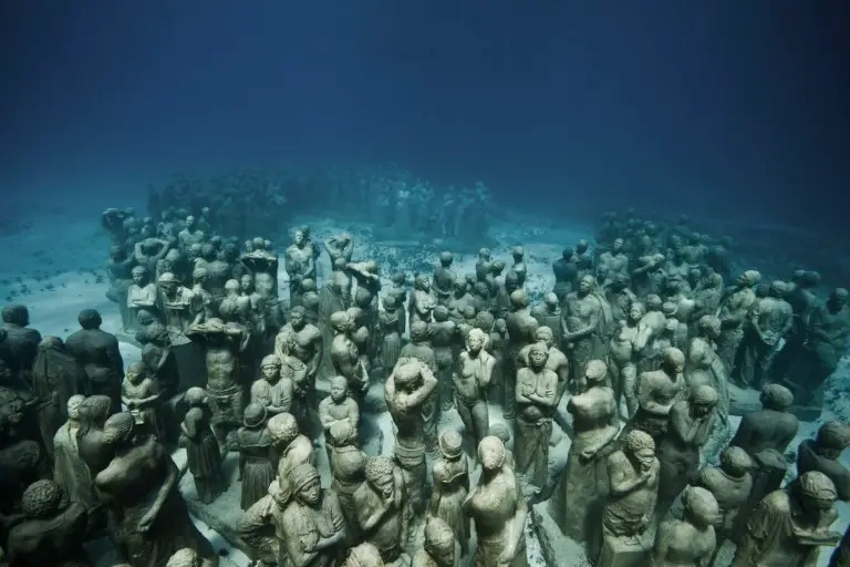 Statues Of People In Cancun, Mexico