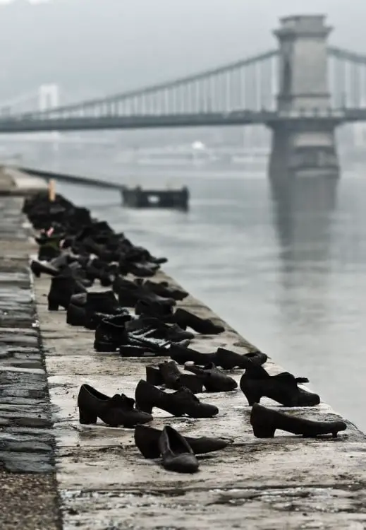 Shoe sculpture on the banks of the Danube