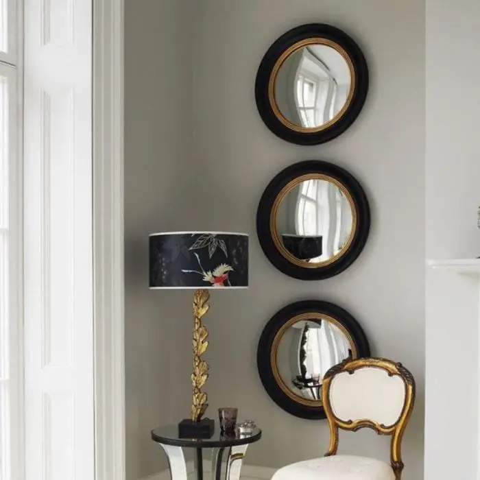 Small Round Mirrors on wall