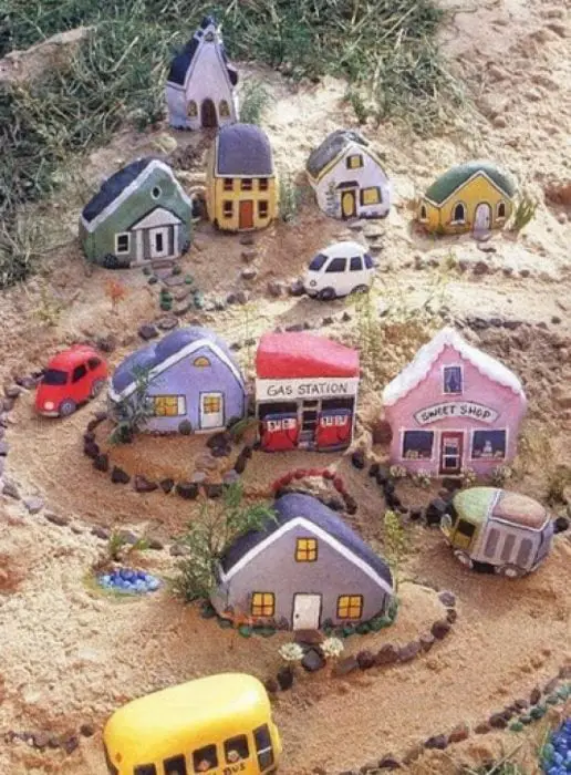 Small town made of rocks