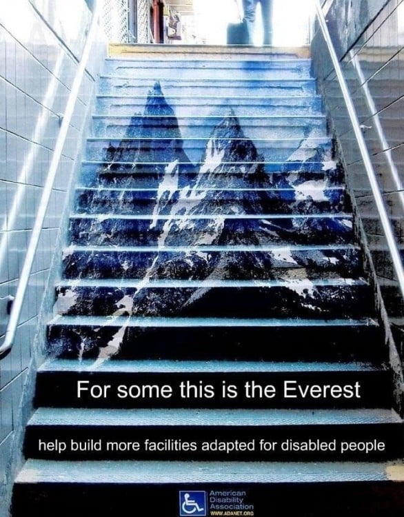 Stairs are like Everest for people with disabilities in a city 
