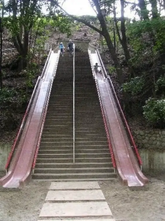 Stairs with slides