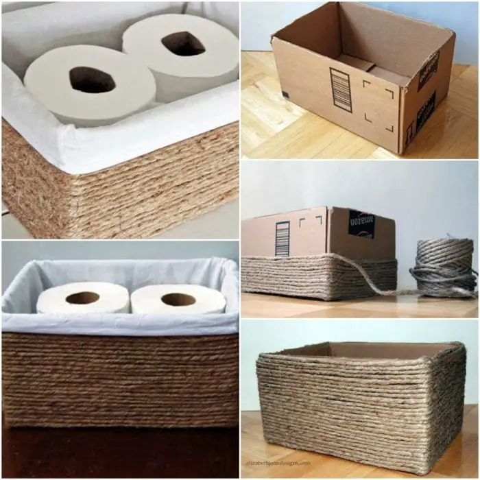 Storage box from cardboard box