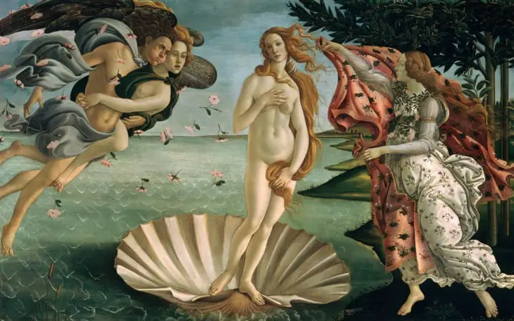 The Birth of Venus by Sandro Botticelli. 